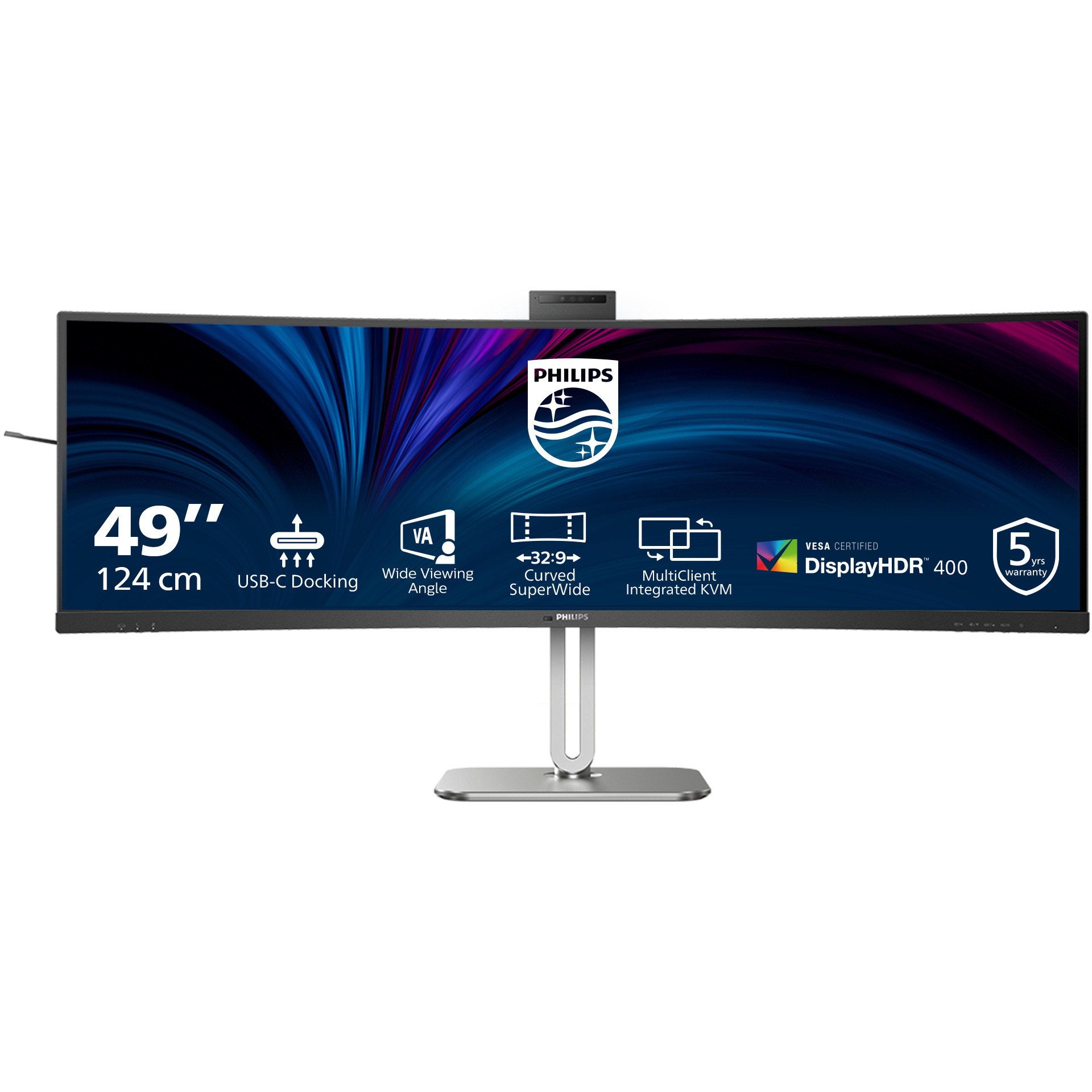 Monitor PHILIPS 49B2U5900CH 49" curved Dual Quad HD HDR-12