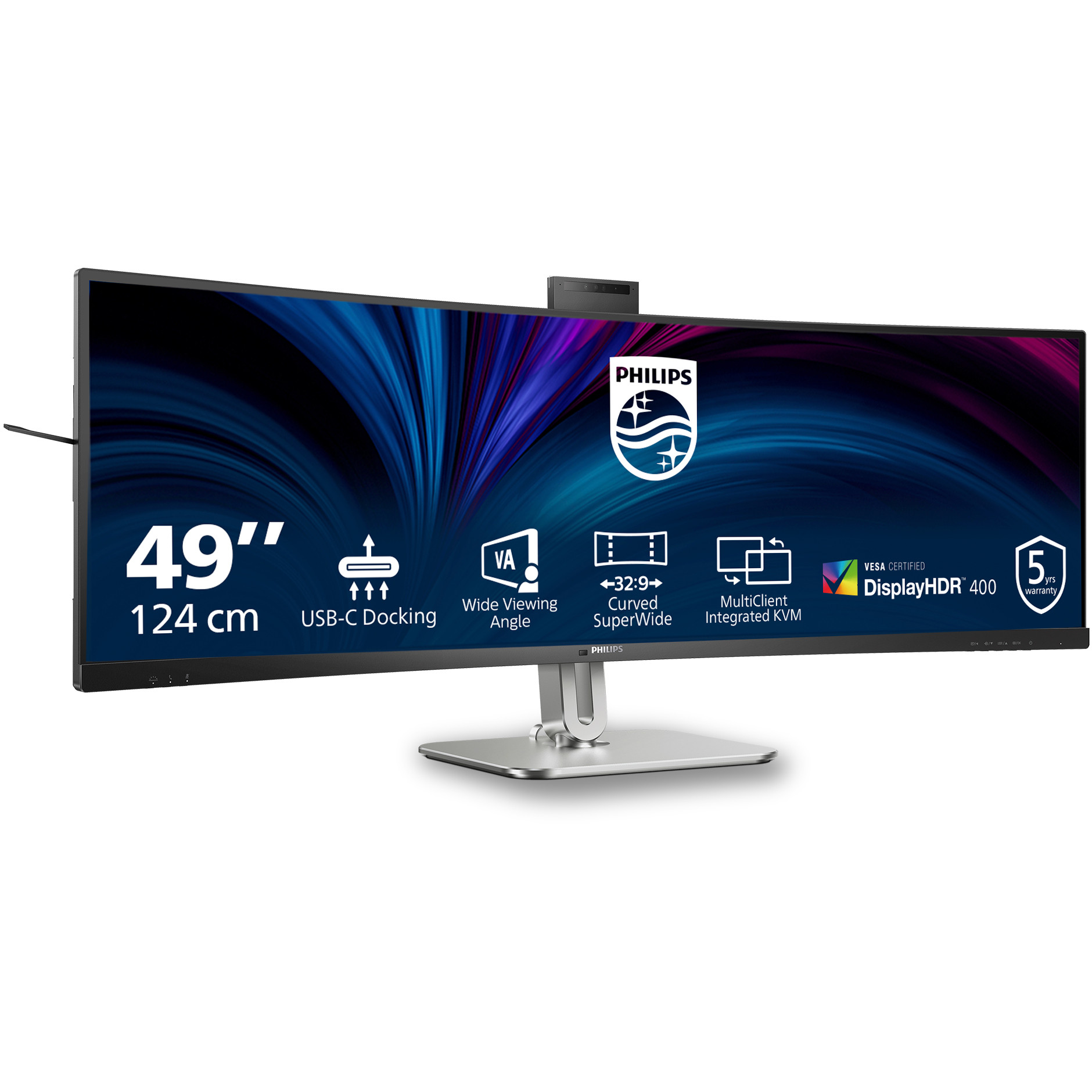 Monitor PHILIPS 49B2U5900CH 49" curved Dual Quad HD HDR-14