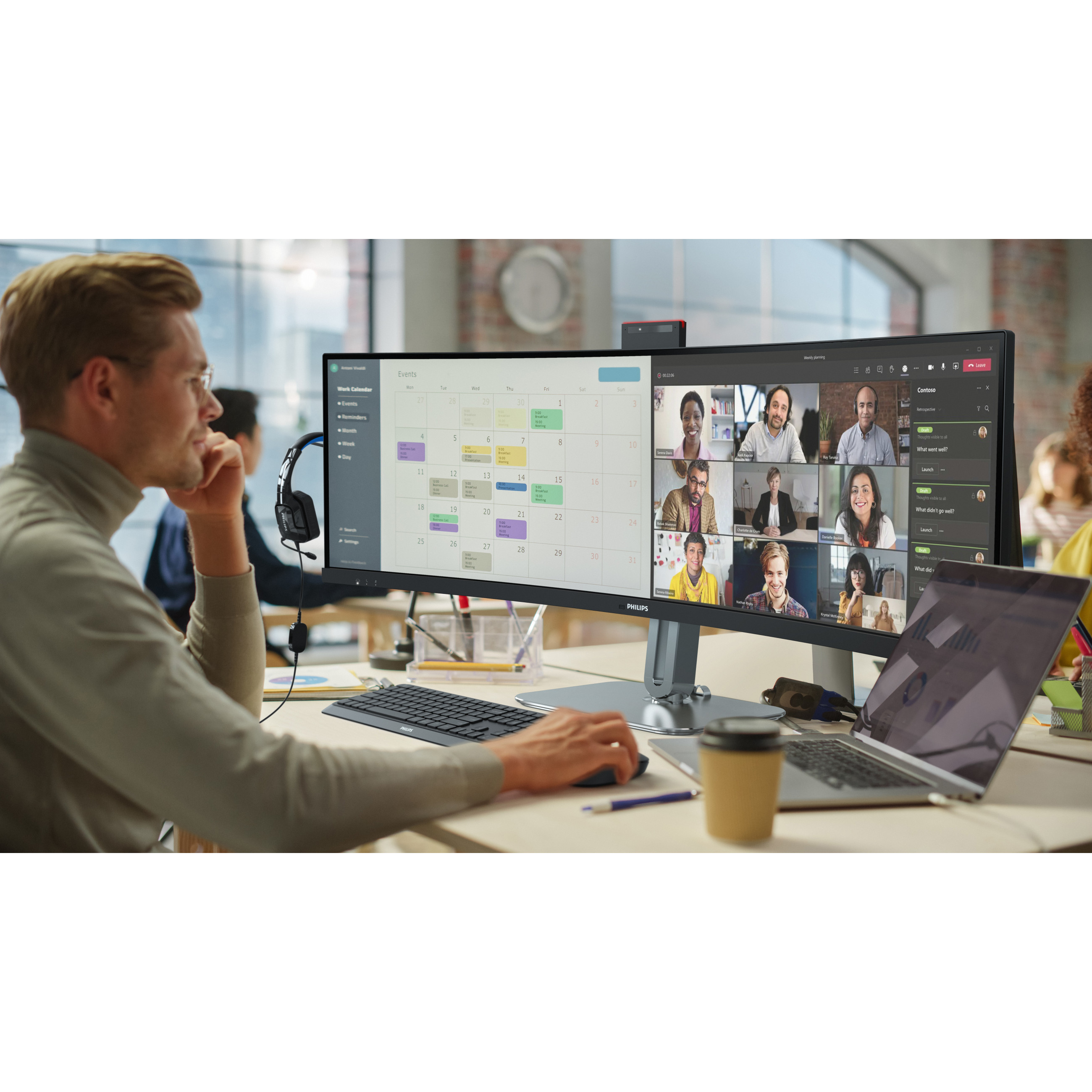 Monitor PHILIPS 49B2U5900CH 49" curved Dual Quad HD HDR-26