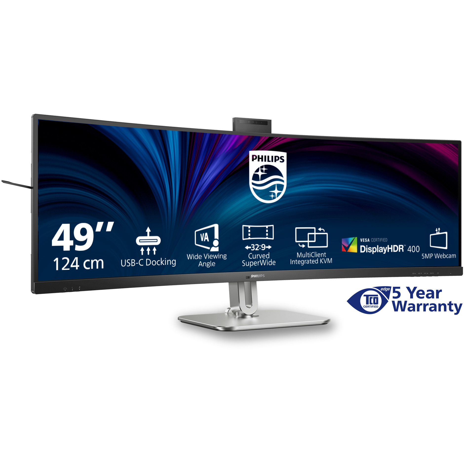 Monitor PHILIPS 49B2U5900CH 49" curved Dual Quad HD HDR-29