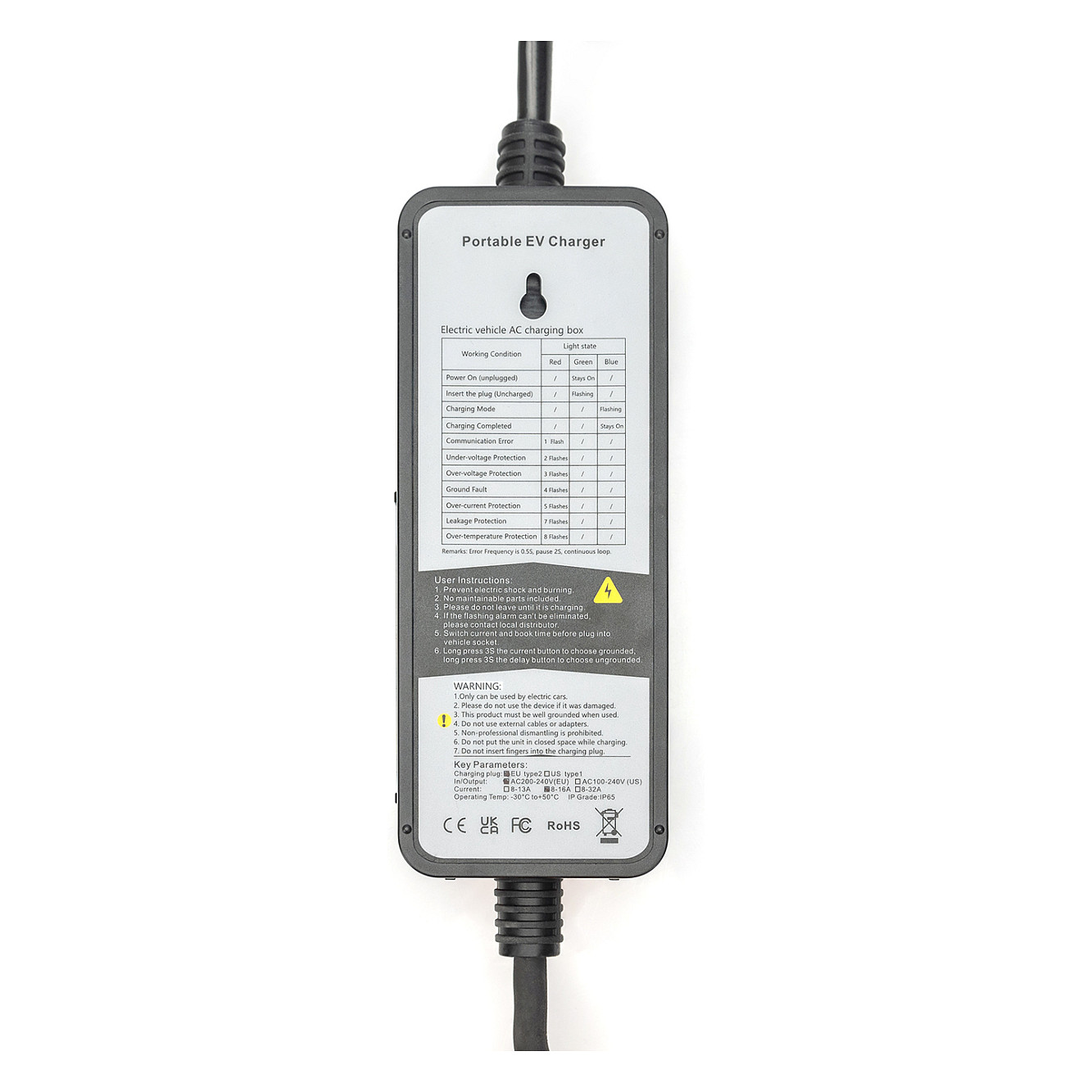 Kućna punionica za električna vozila DIGITUS DN-3P16-050 (3.7 kW, Type 2, 5m)-2