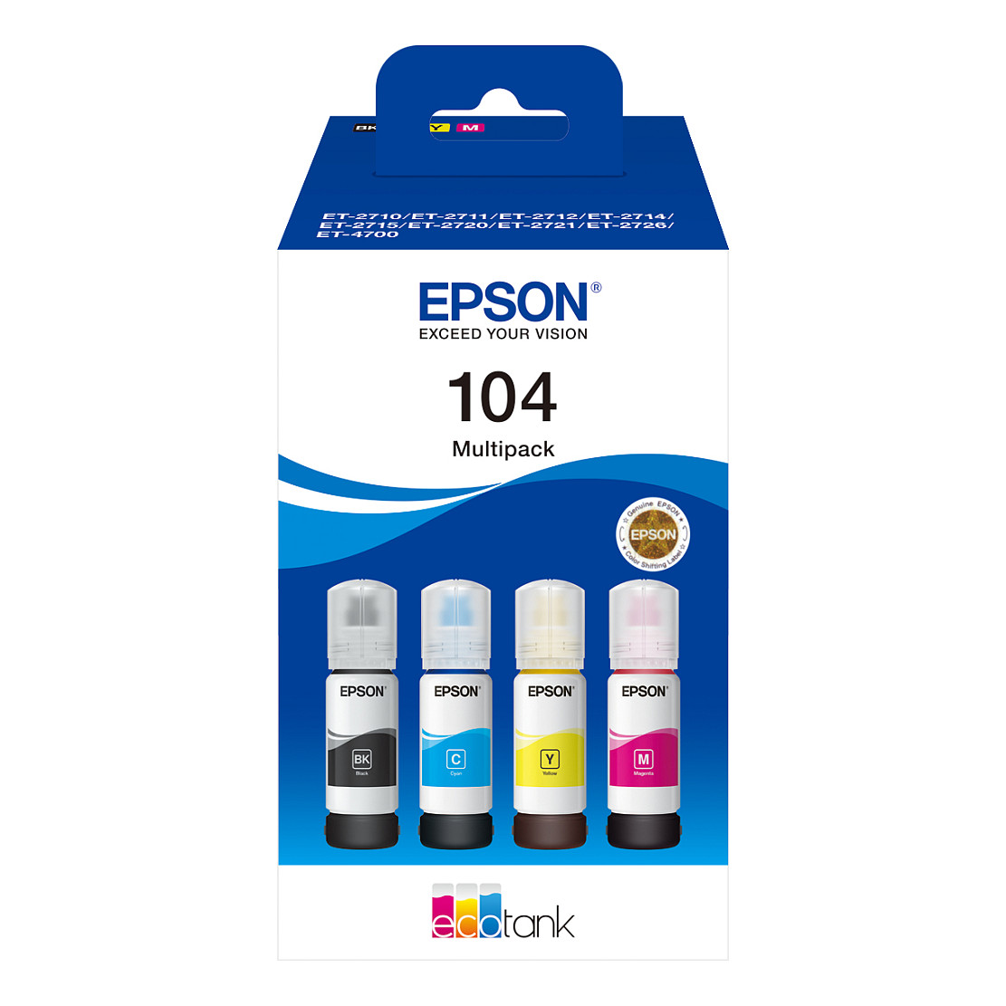 Epson EcoTank 104 - 4-pack - crna, yellow, cyan, magenta - original - ink refill-2