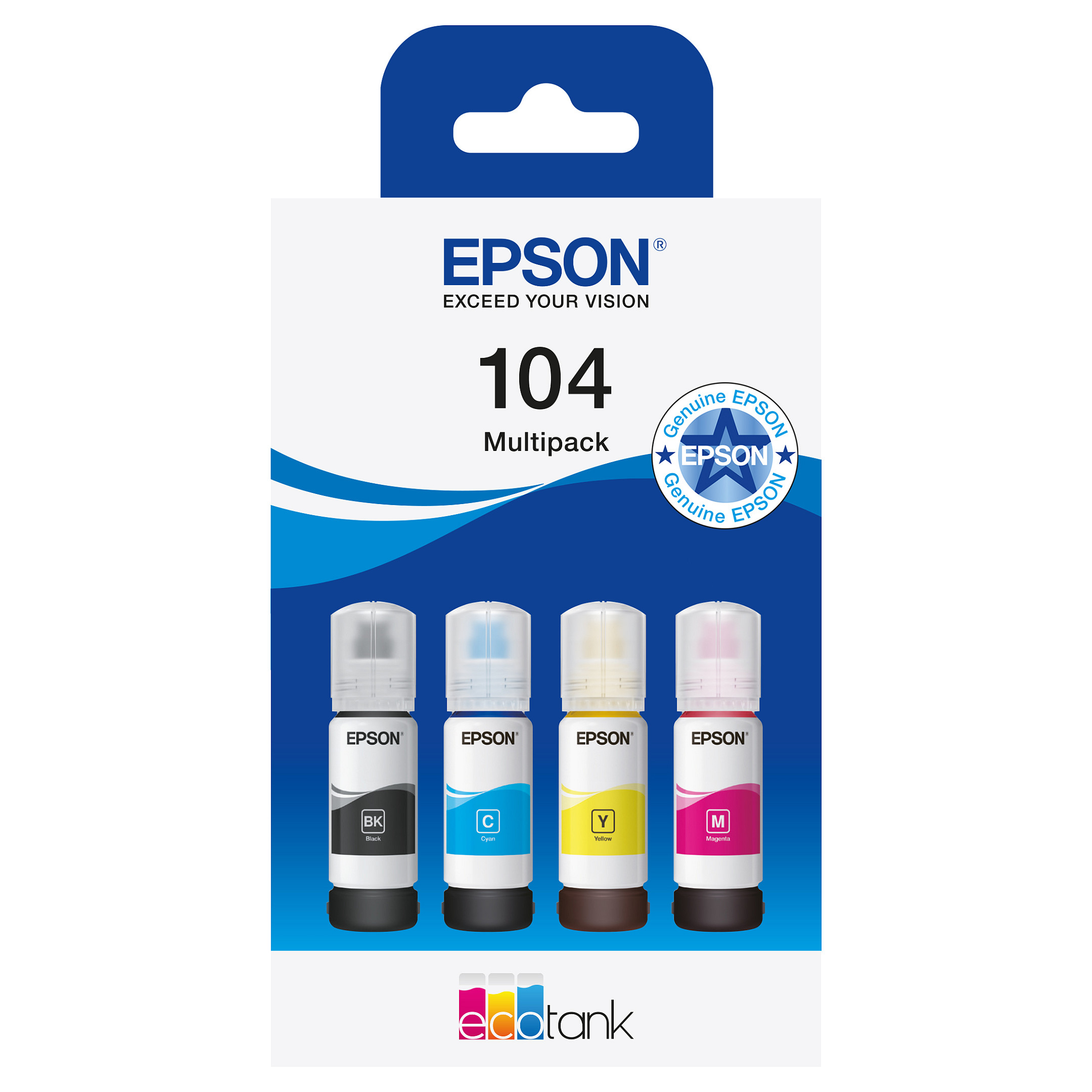 Epson EcoTank 104 - 4-pack - crna, yellow, cyan, magenta - original - ink refill-8