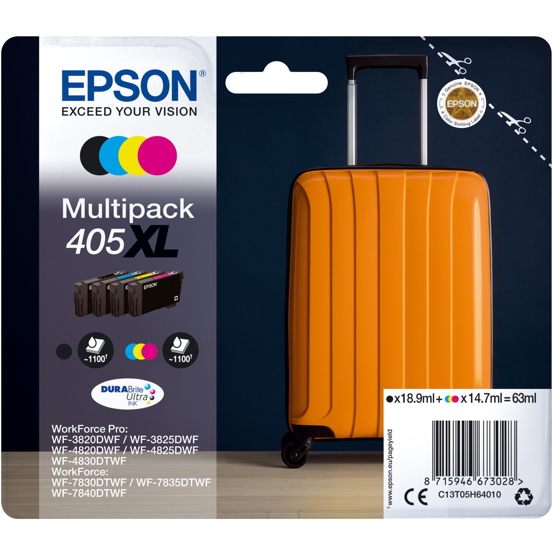 Tinta EPSON 405XL Multipack - 4-pack - XL - crna, žuta, cijan, magenta - originalna-2