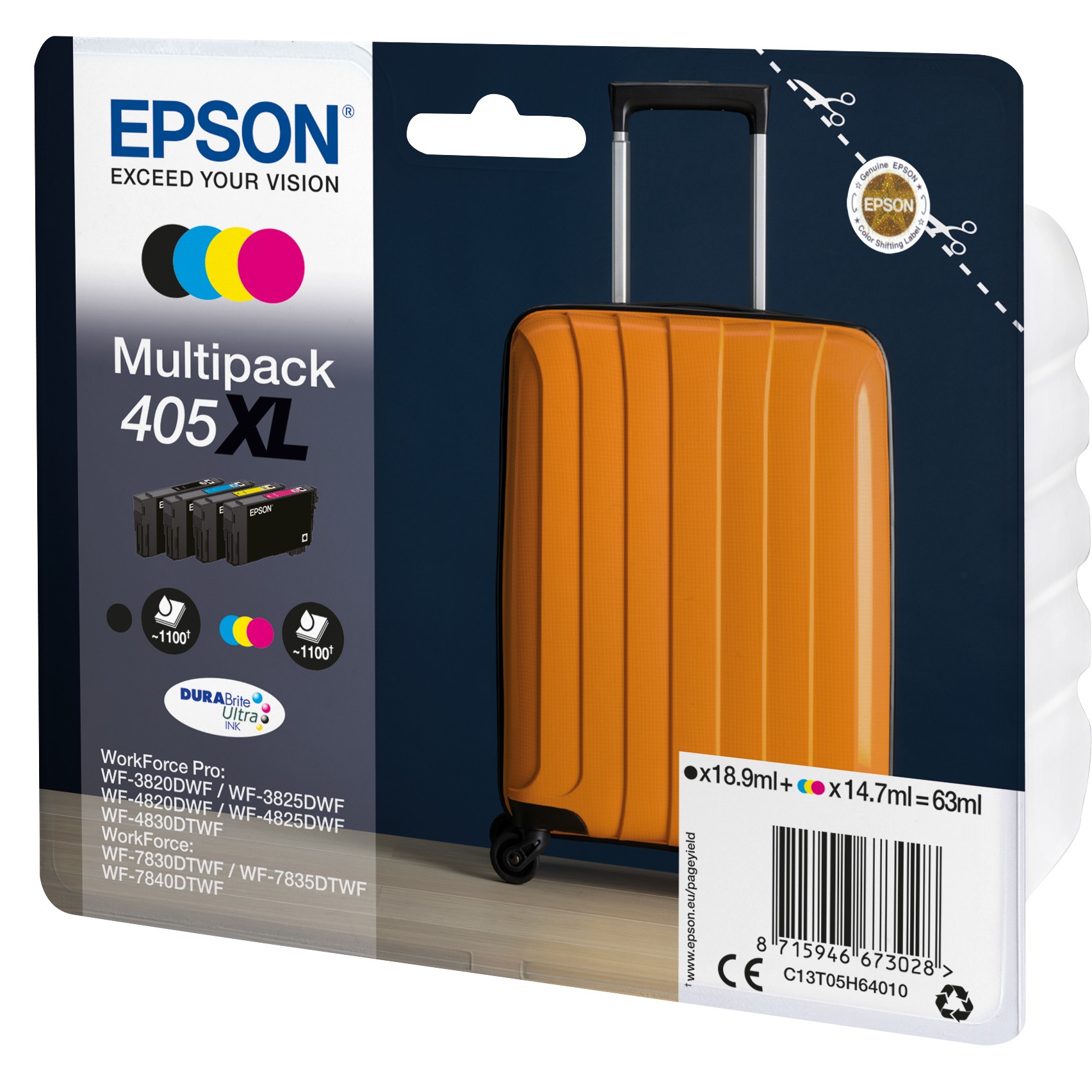 Tinta EPSON 405XL Multipack - 4-pack - XL - crna, žuta, cijan, magenta - originalna-3