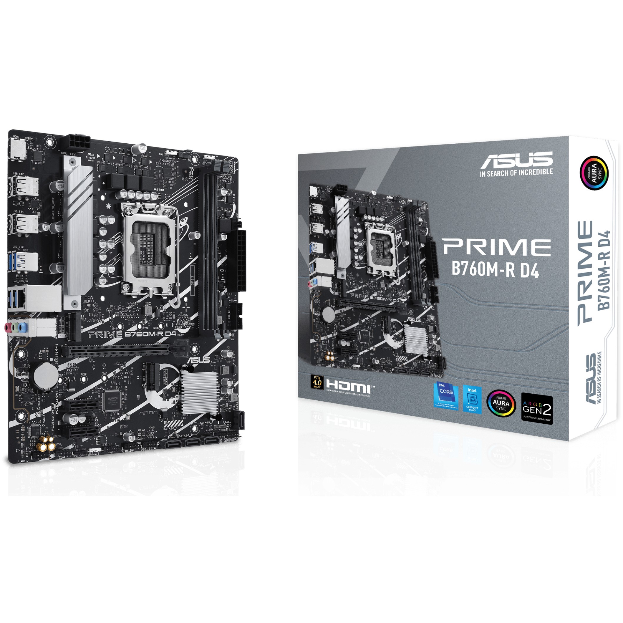 Matična ploča ASUS Intel 1700 PRIME B760M-R D4 (socket LGA1700, micro ATX, Intel B760, DDR4 SDRAM)-1