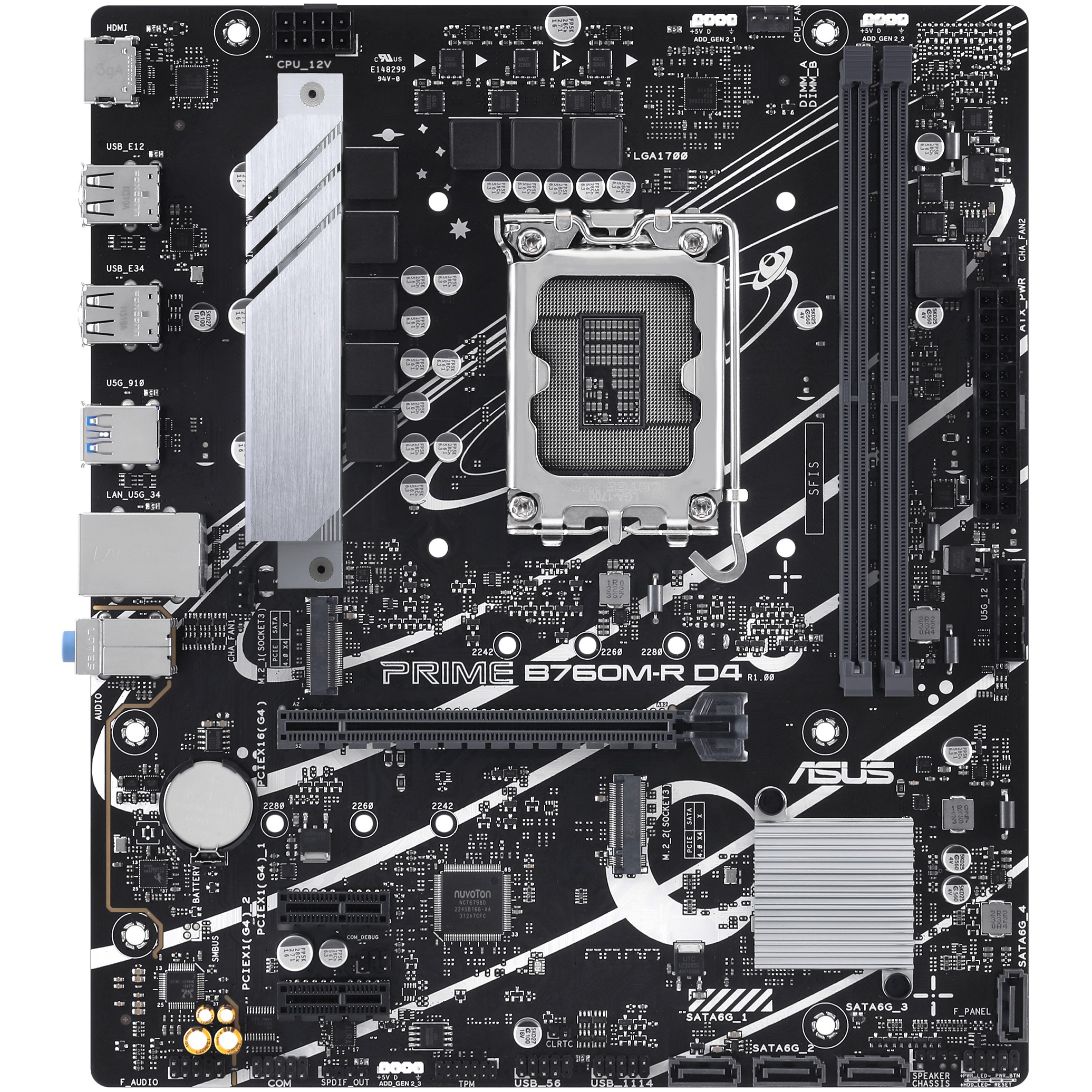 Matična ploča ASUS Intel 1700 PRIME B760M-R D4 (socket LGA1700, micro ATX, Intel B760, DDR4 SDRAM)-2