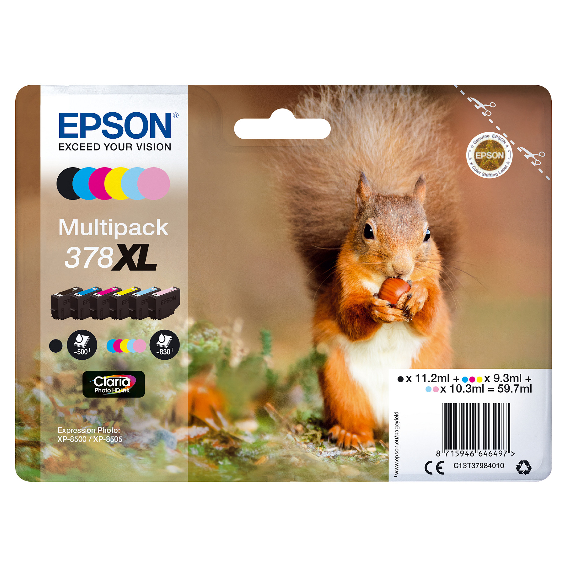 Toner EPSON 378XL MULTIPACK (crna, žuta, plava, magenta, svijetlo magenta, svijetlo plava)-1