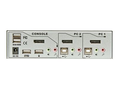 KVM preklopnik LINDY 39304, 2-portni, DisplayPort 1.2, 4K 60Hz