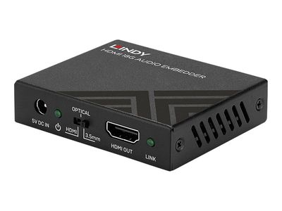 Audio embedder LINDY HDMI 18G (4K@60Hz, HDR, HDCP 2.2, Toslink, 3.5mm)