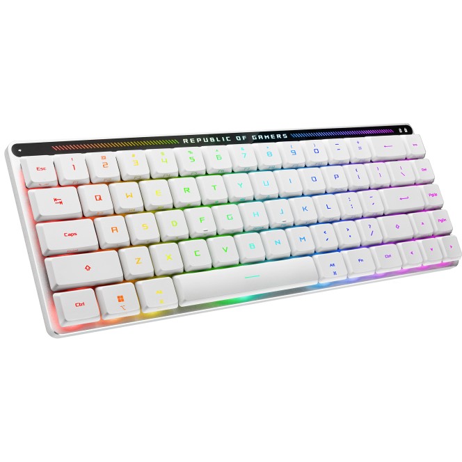 Tipkovnica ASUS ROG Falchion RX Low Profile (RGB LED, bežična, USB, QWERTZ, bijela boja) – internacionalna non HR tipkovnica-7