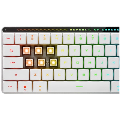 Tipkovnica ASUS ROG Falchion RX Low Profile (RGB LED, bežična, USB, QWERTZ, bijela boja) – internacionalna non HR tipkovnica-12