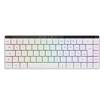 Tipkovnica ASUS ROG Falchion RX Low Profile (RGB LED, bežična, USB, QWERTZ, bijela boja) – internacionalna non HR tipkovnica-4