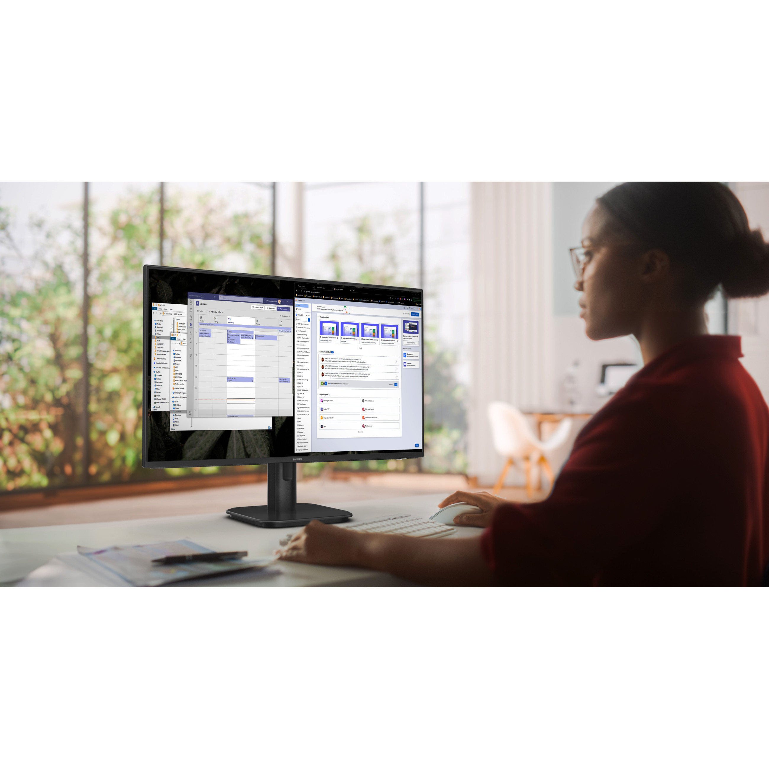 Monitor PHILIPS 24E1N1300A - Full HD (1920 x 1080) 24"-21