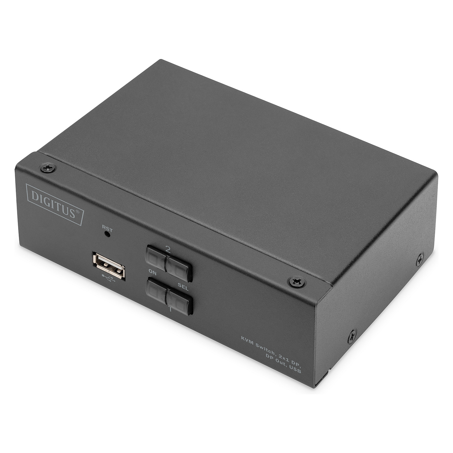 KVM Switch DIGITUS DS-12870 (2-portni, 4K 60Hz, DisplayPort, USB, Audio)-2