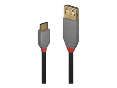Adapter LINDY Anthra Line USB-C na USB-A (ženski), 15cm-1