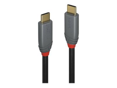 USB-C na USB-C kabel LINDY Anthra Line 0.5m (20Gbps, 100W)