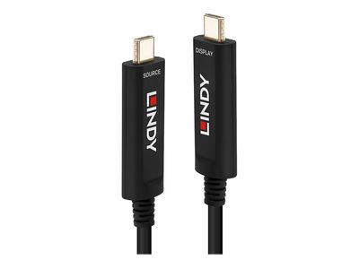 Hibridni optički kabel LINDY USB-C na USB-C 30m (4K@60Hz, DP 1.2)