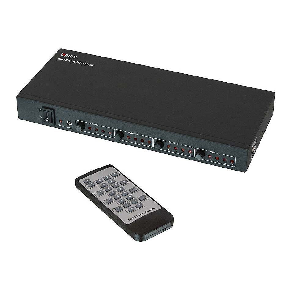 HDMI Matrix Switch LINDY 4x4 4K UHD-5