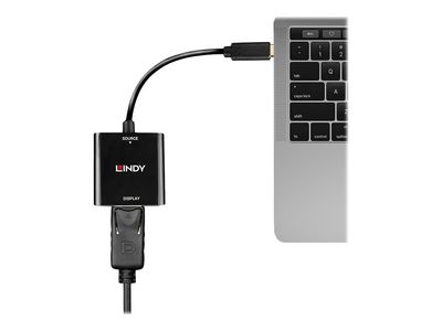 Adapter LINDY USB-C na DisplayPort 1.4 (8K 60Hz), 21 cm-0
