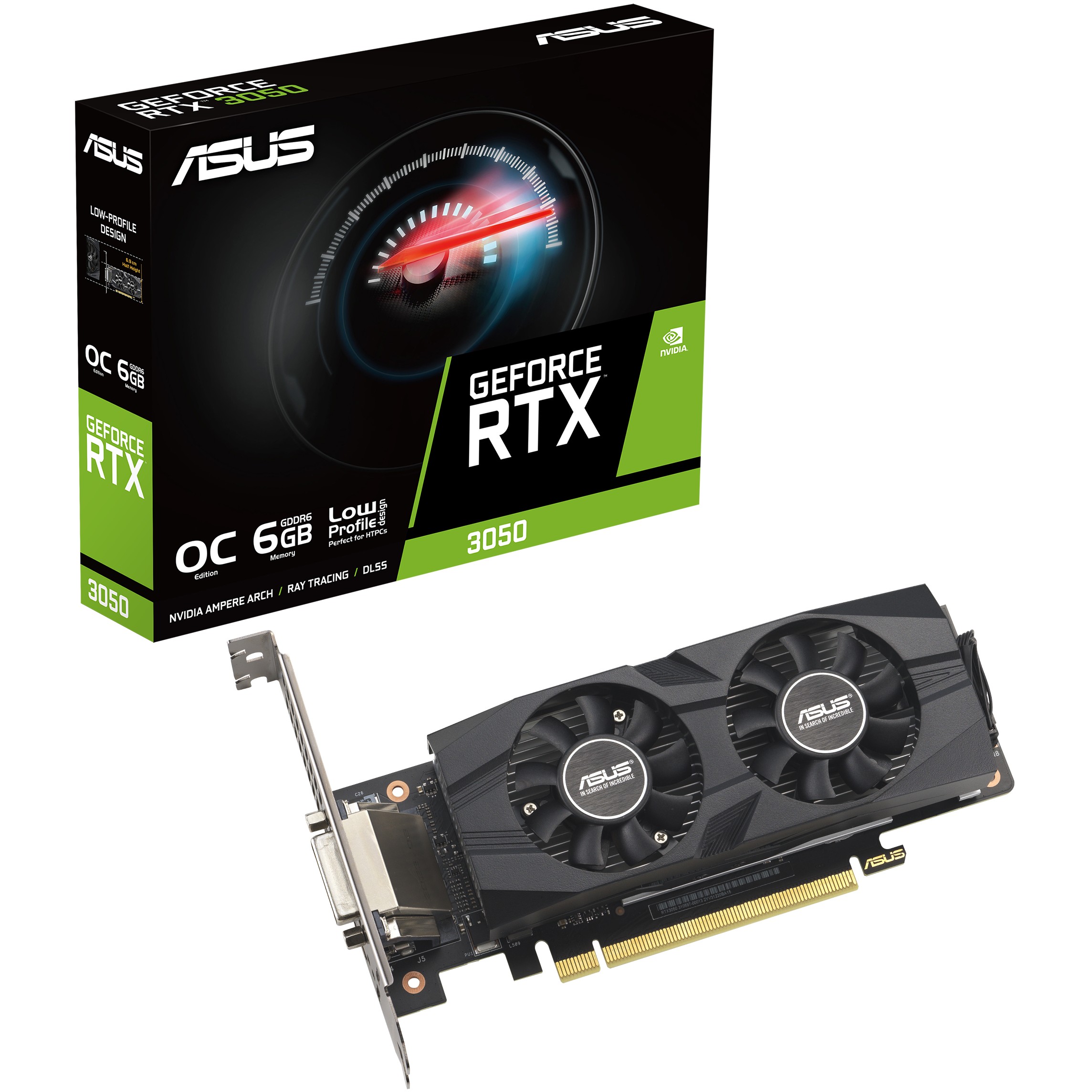 Grafička kartica ASUS GeForce RTX 3050 LP BRK 6GB - OC Edition (6 GB GDDR6 SDRAM, 7680 x 4320, dual fan dizajn, 2. gen Ray Tracing Cores, 3. gen Tensor Cores)-7