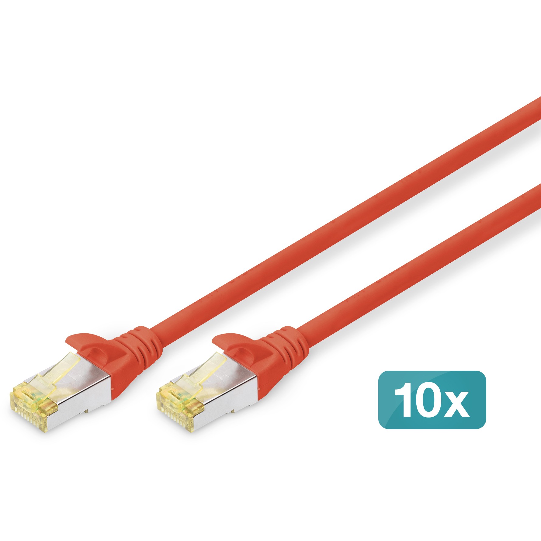 Kabel DIGITUS Patch Cat6a S/FTP 3m Crveni 10 kom.-0
