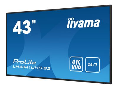 TV IIYAMA LH4341UHS-B2 (43", 4K UHD, IPS, 8ms, 500 cd/m2, VGA, HDMI, 1xUSB-A)-1