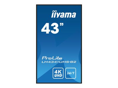 TV IIYAMA LH4341UHS-B2 (43", 4K UHD, IPS, 8ms, 500 cd/m2, VGA, HDMI, 1xUSB-A)-0