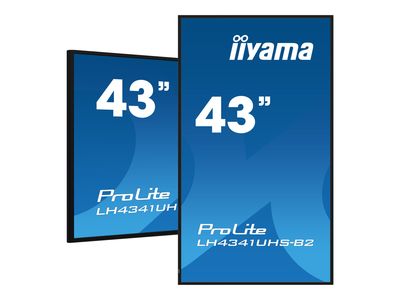 TV IIYAMA LH4341UHS-B2 (43", 4K UHD, IPS, 8ms, 500 cd/m2, VGA, HDMI, 1xUSB-A)-3