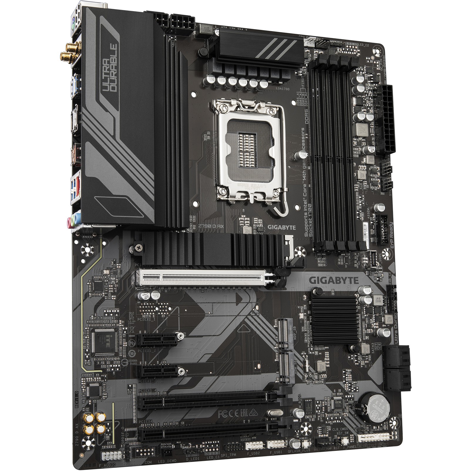 Matična ploča GIGABYTE Z790 D AX - Supports Intel Core 14th Gen CPUs, 12+1+1 Phases Digital VRM, up to 7600MHz DDR5 (OC)-12