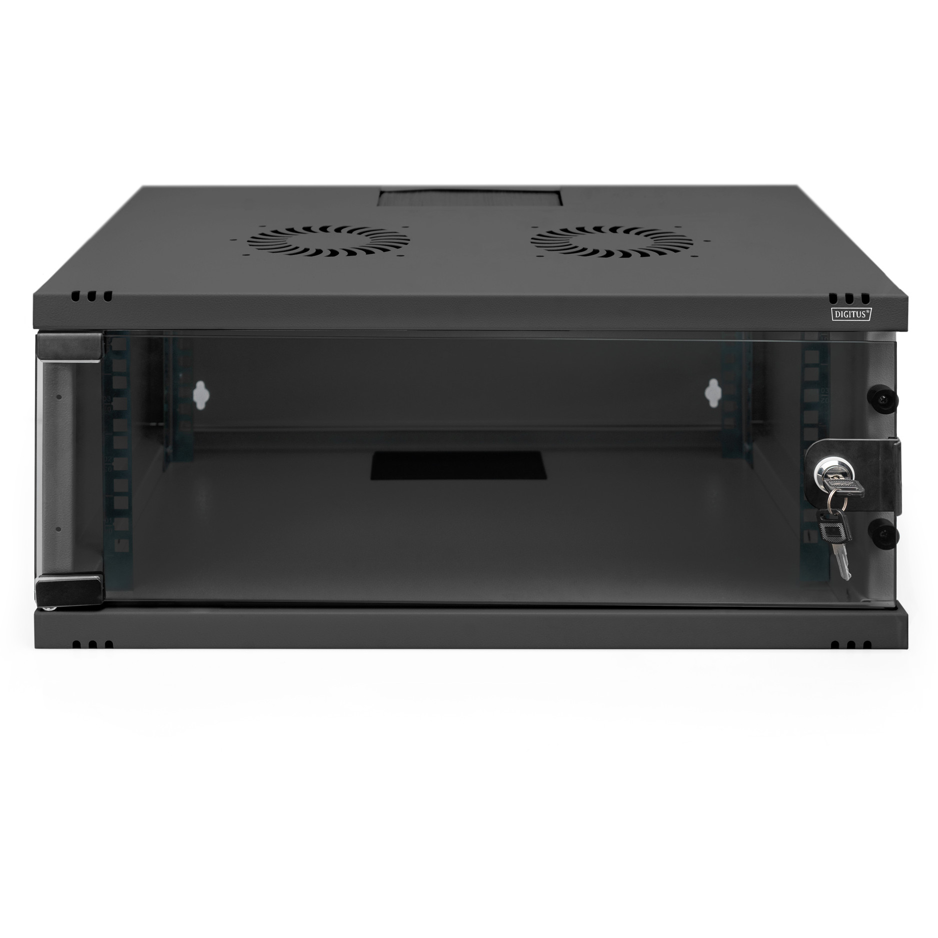 Ormar Digitus SoHo Series - 540 x 400 mm (ŠxD), nesastavljen - 4U (čelična konstrukcija, staklena vrata, otvor za kabele, montažni set)-10