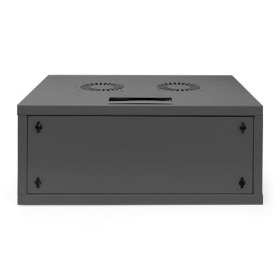Ormar Digitus SoHo Series - 540 x 400 mm (ŠxD), nesastavljen - 4U (čelična konstrukcija, staklena vrata, otvor za kabele, montažni set)-1