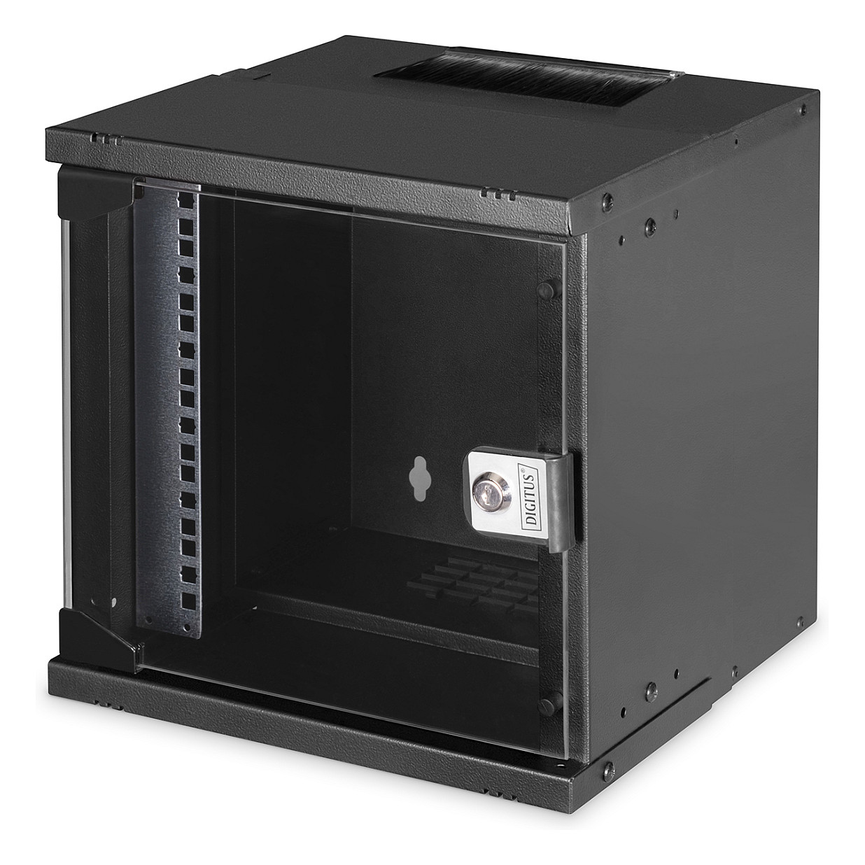 Rack DIGITUS SOHO PRO Series - 6U (čelična konstrukcija, staklena vrata, nosivost do 60 kg, zidna montaža, ventilacijski sustav)-2