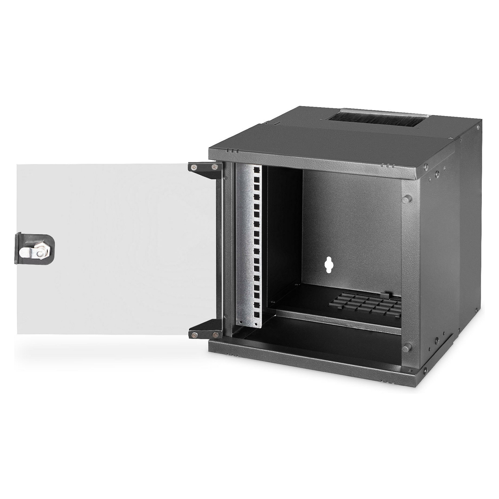 Rack DIGITUS SOHO PRO Series - 6U (čelična konstrukcija, staklena vrata, nosivost do 60 kg, zidna montaža, ventilacijski sustav)-8