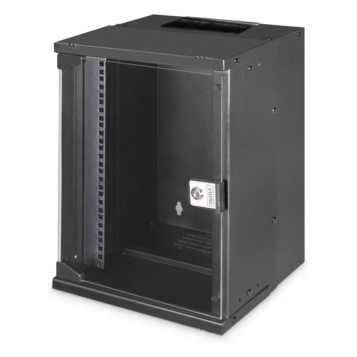 Rack DIGITUS SOHO PRO Series - 9U (čelična konstrukcija, 60 kg nosivost, staklena vrata, ventilacijski sustav)-2