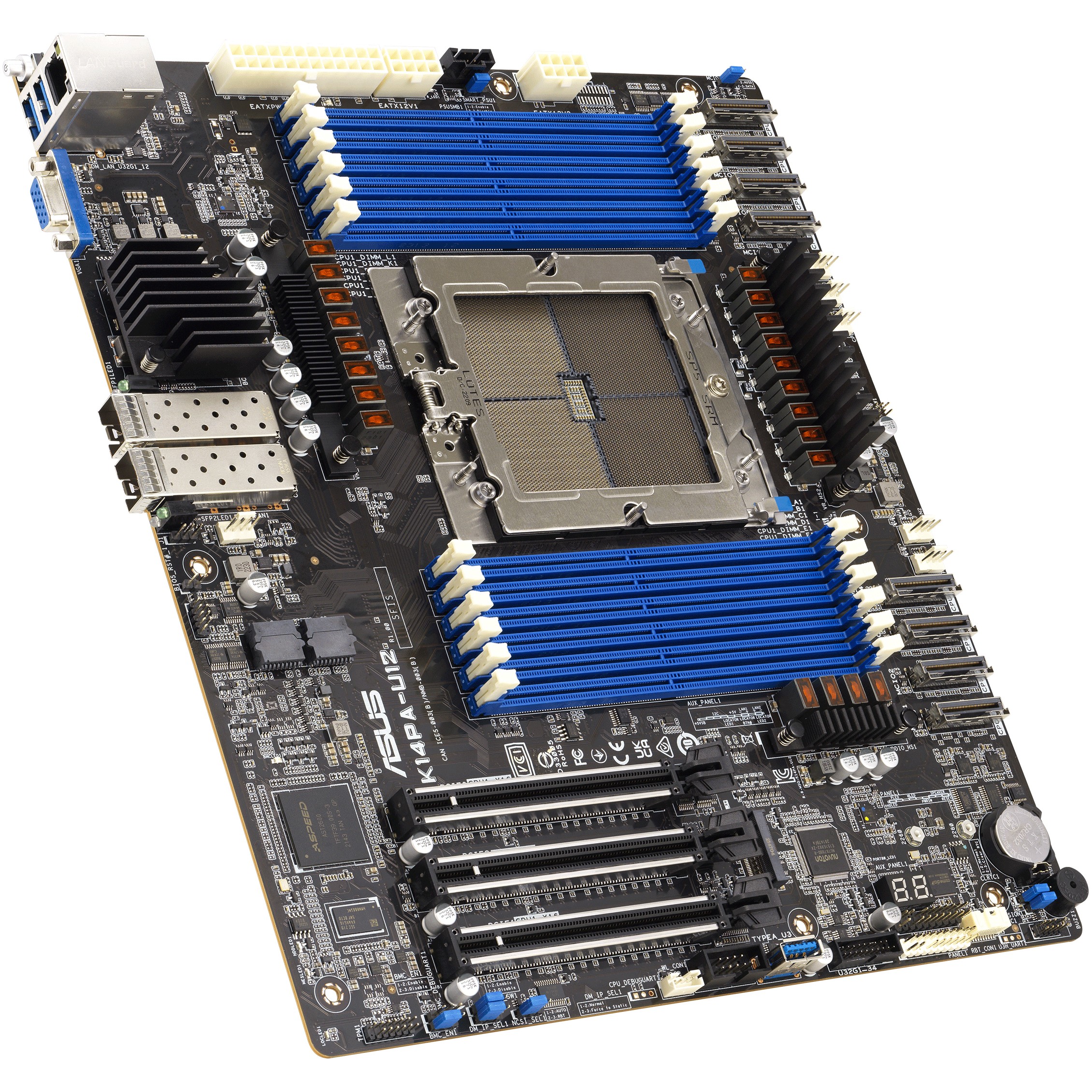 Matična ploča ASUS K14PA-U12/ASMB11 (Socket SP5, SSI CEB, AMD EPYC 9004, DDR5, 25GbE)-4