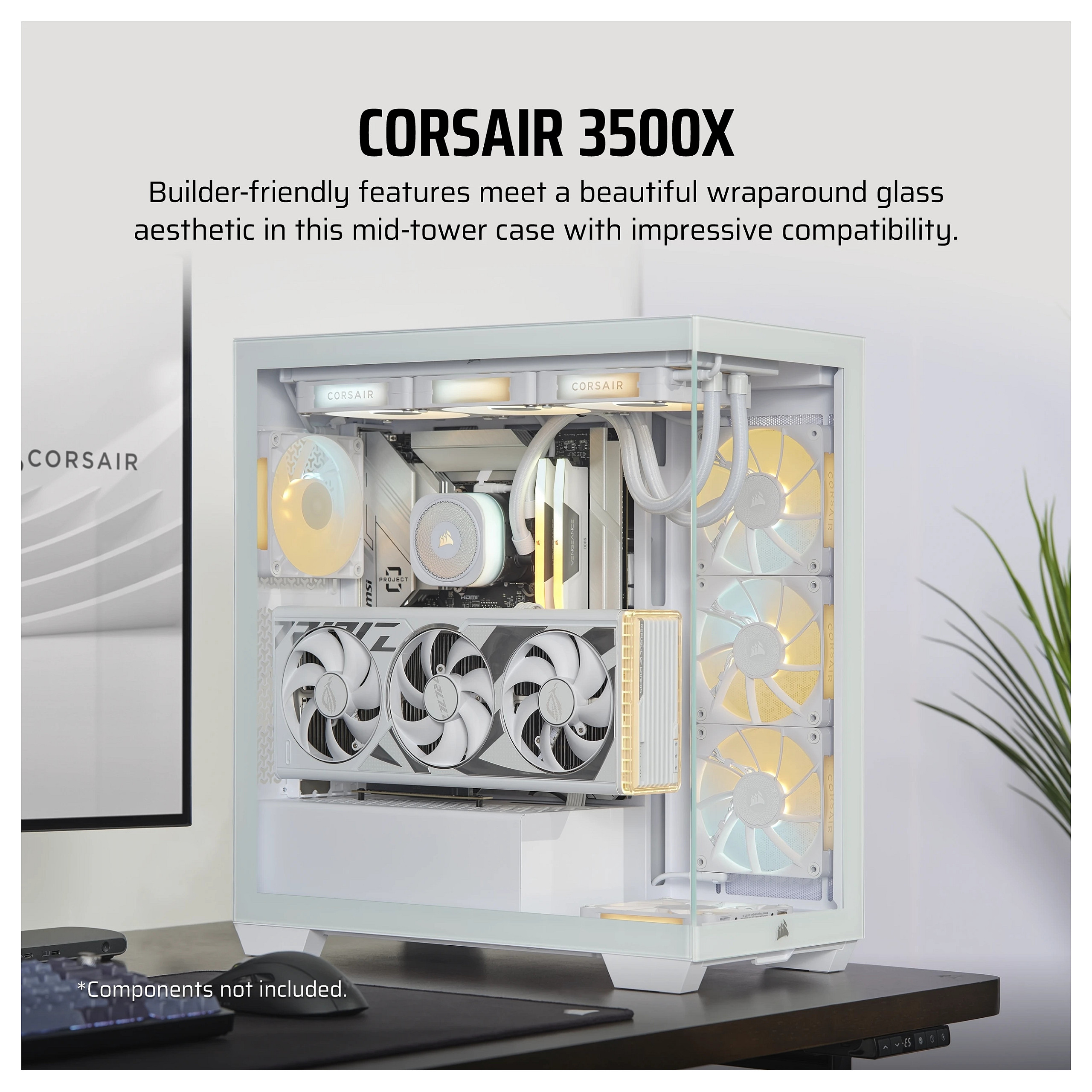 Kućište CORSAIR 3500X (Tempered Glass, Bijelo)-14