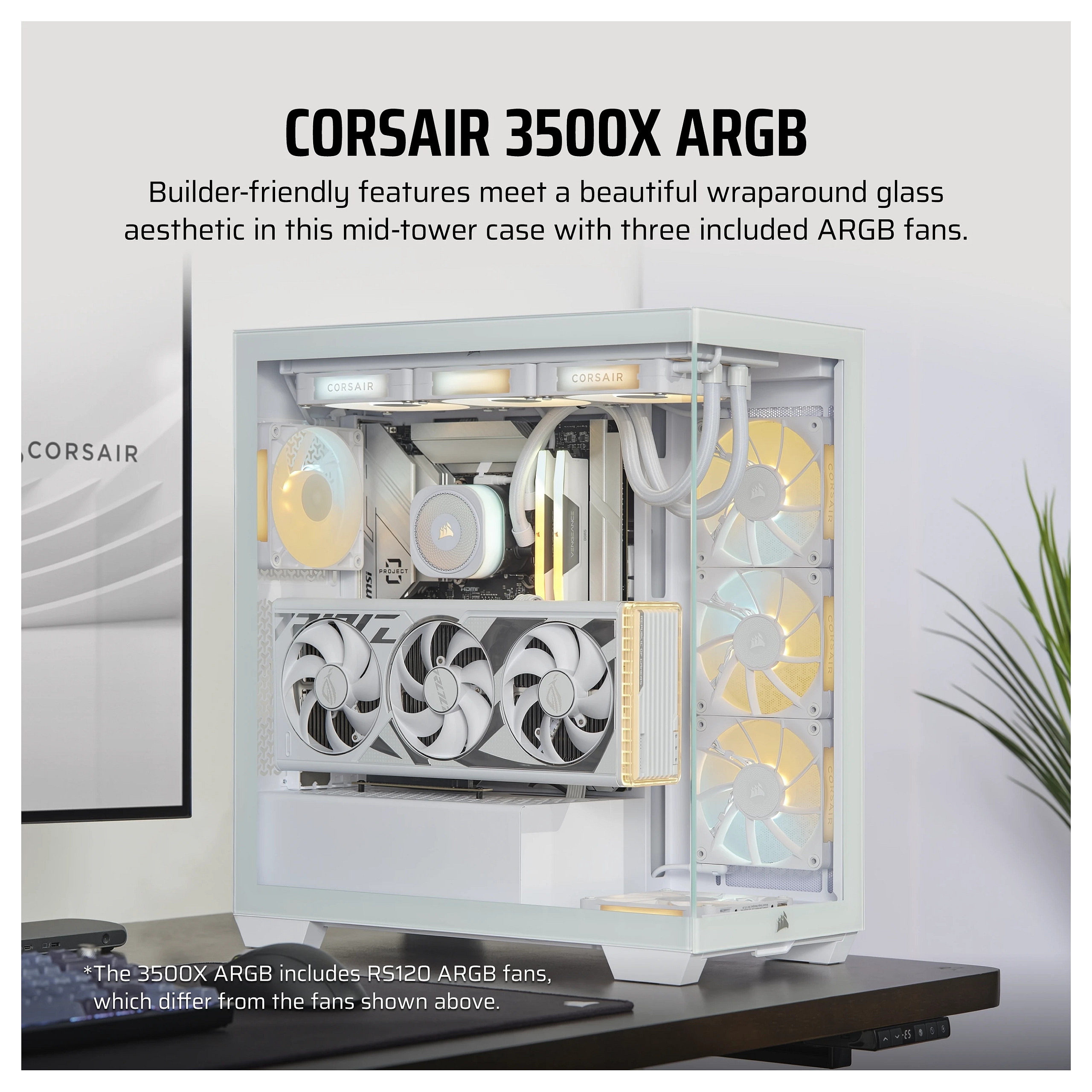 Kućište za računalo CORSAIR 3500X ARGB Mid Tower crna boja-15