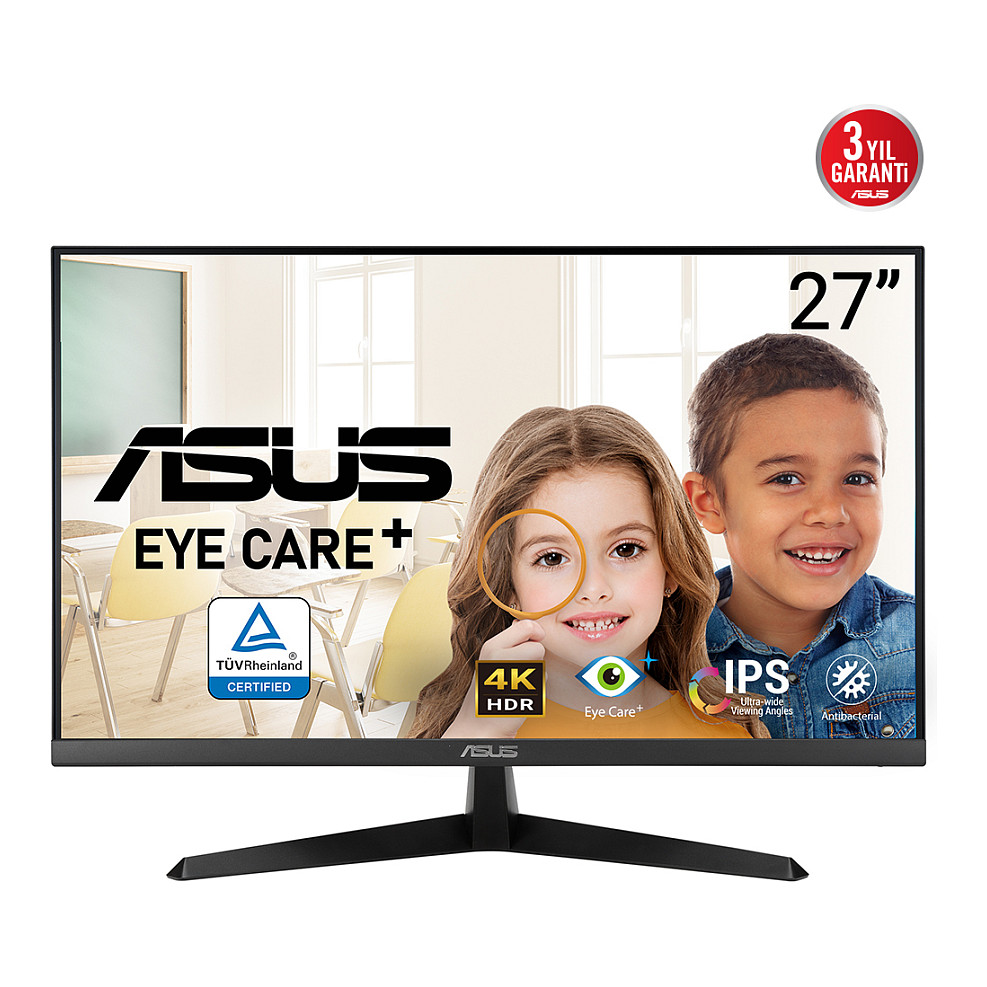 Monitor ASUS VY27UQ 27" 4K UHD (2160p) 99% sRGB, HDR10, 5 ms, Adaptive-Sync-4