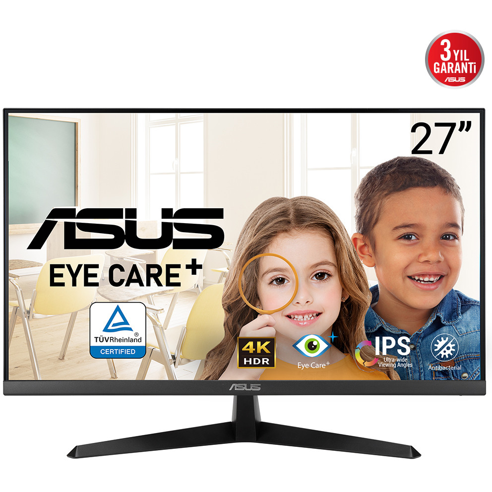 Monitor ASUS VY27UQ 27" 4K UHD (2160p) 99% sRGB, HDR10, 5 ms, Adaptive-Sync-6