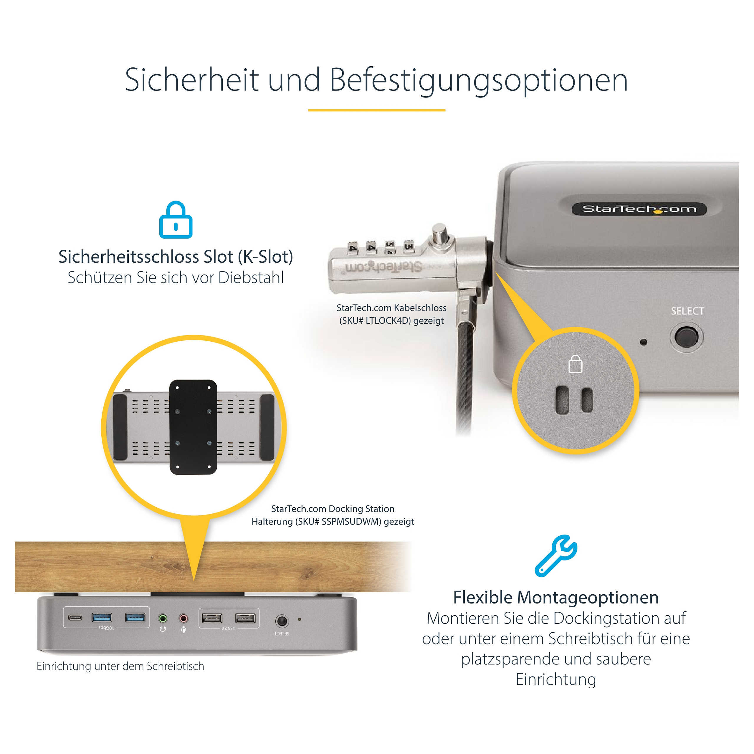 KVM DOCKING STATION STARTECH.COM Dual-Laptop USB-C-9