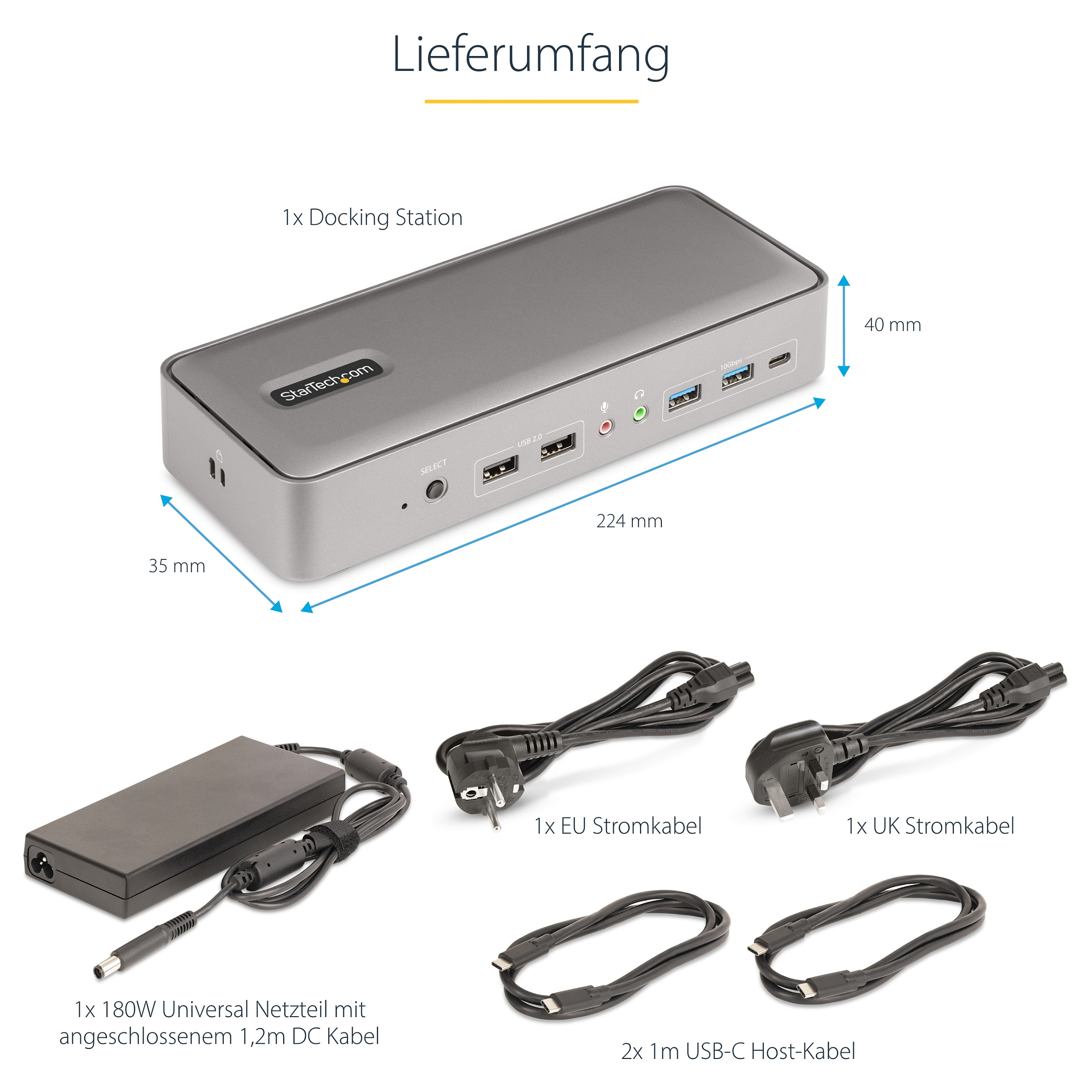 KVM DOCKING STATION STARTECH.COM Dual-Laptop USB-C-10