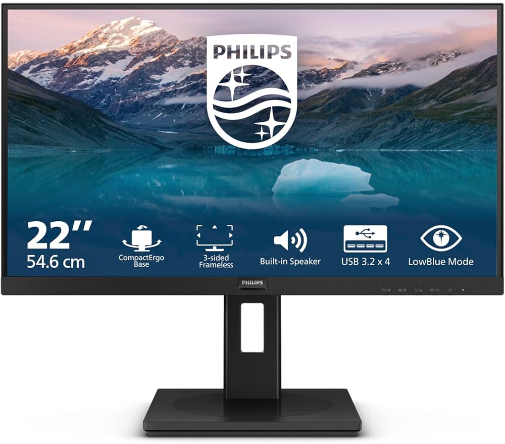Monitor PHILIPS 222S9JML (22", Full HD, VA panel, AMD Adaptive-Sync, USB 3.2 Gen 1)-6