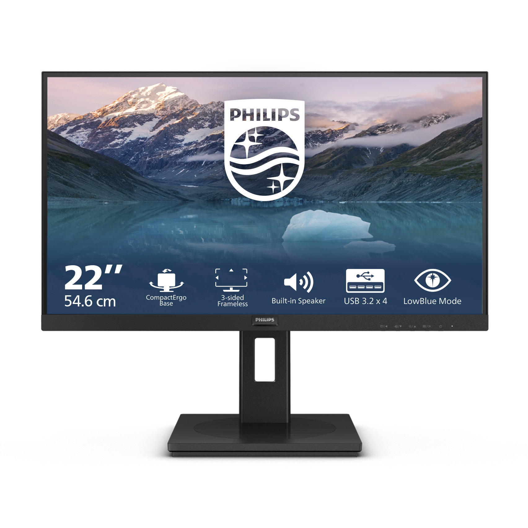 Monitor PHILIPS 222S9JML (22", Full HD, VA panel, AMD Adaptive-Sync, USB 3.2 Gen 1)-9