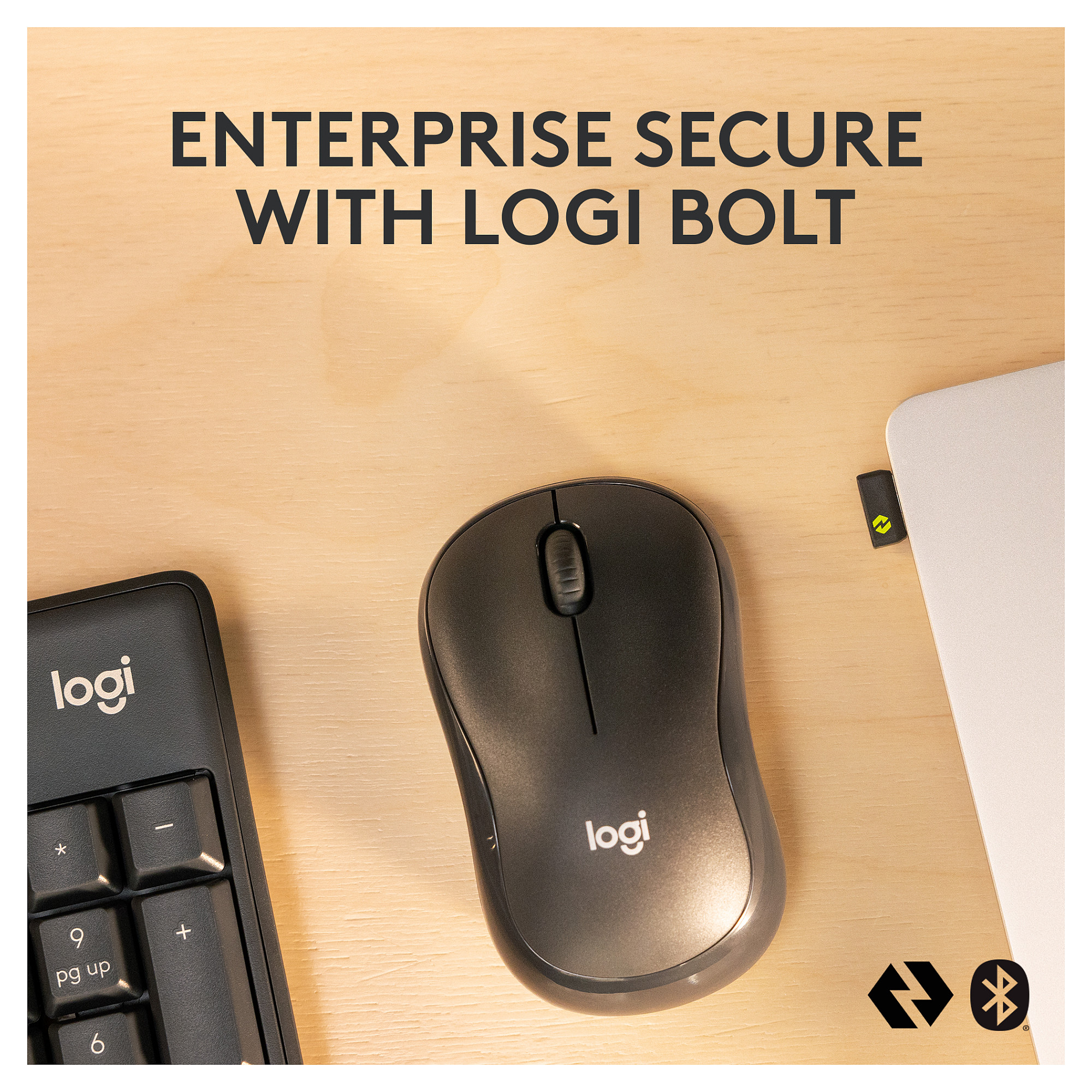 Set tipkovnice i miša LOGITECH MK370 Combo for Business crna boja-15