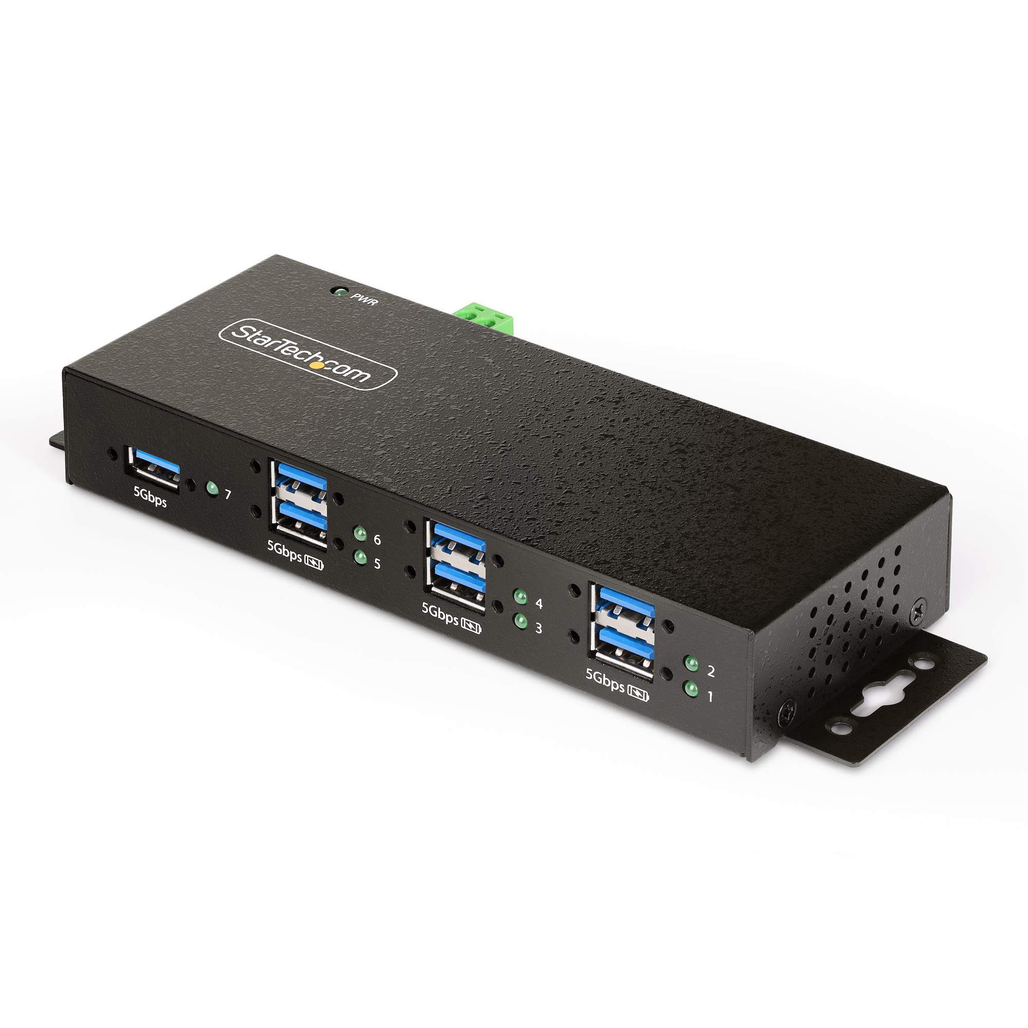 USB Hub STARTECH 7-Port Industrial Housing (USB 3.0/3.1/3.2 Gen 1 5 Gbps, 7 USB-A portova, metalno kućište, ESD & Surge Protection)-6