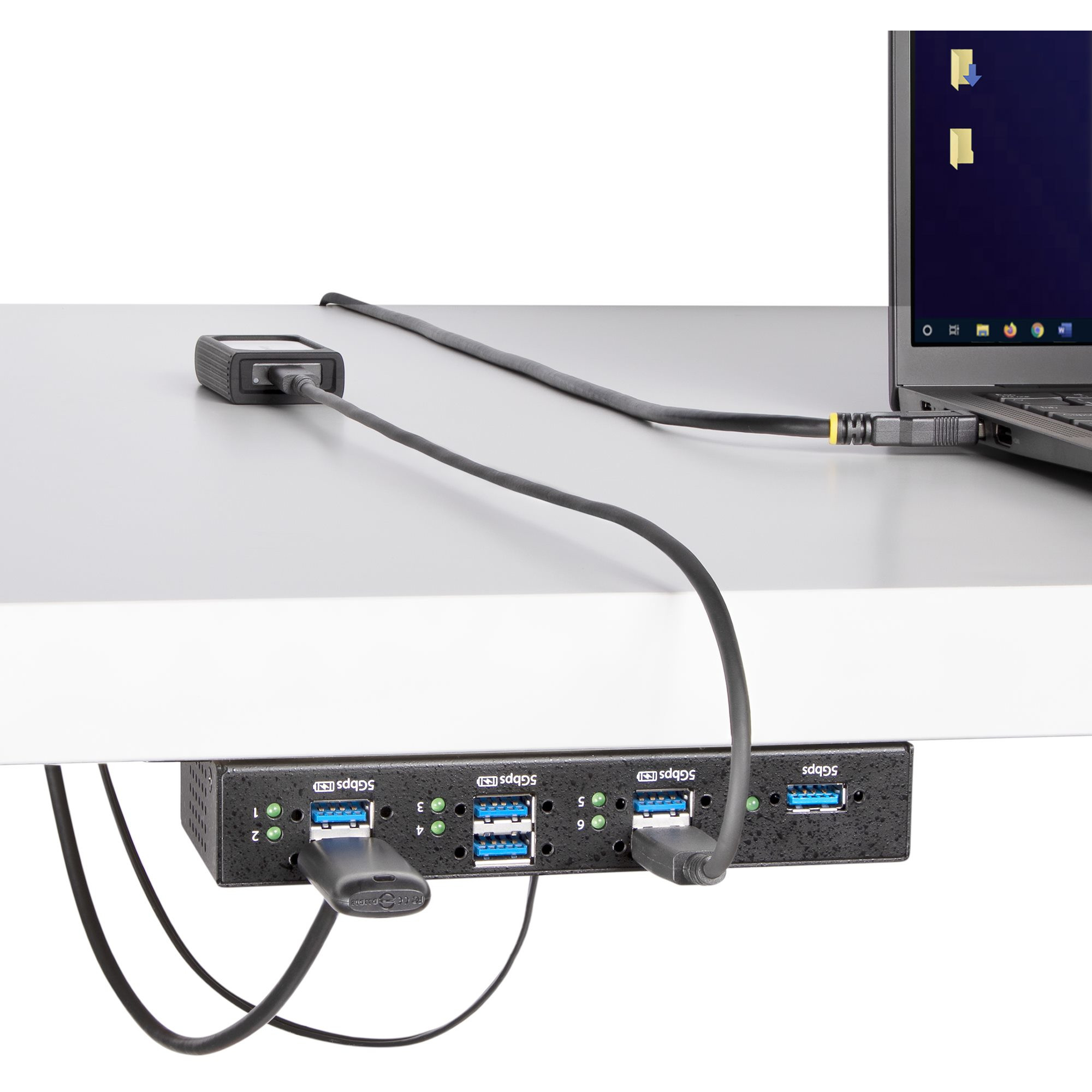 USB Hub STARTECH 7-Port Industrial Housing (USB 3.0/3.1/3.2 Gen 1 5 Gbps, 7 USB-A portova, metalno kućište, ESD & Surge Protection)-16