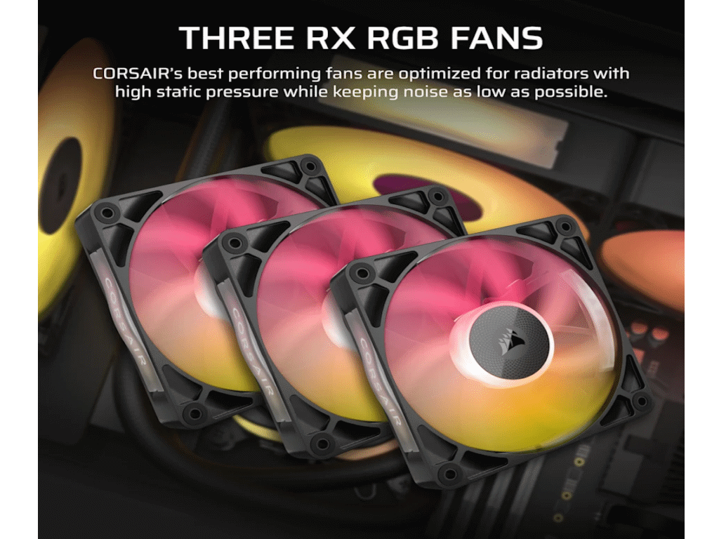Tekući hladnjak za procesor CORSAIR iCUE LINK TITAN RX RGB 360 (360 mm, RGB, Intel/AMD, crni)-1