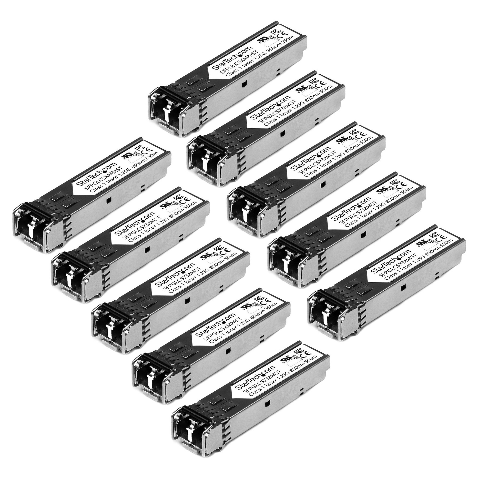 SFP Modul STARTECH GLCSXMM10PST, 10-pack, 1000BASE-SX, Multi-Mode, LC, 550m-7