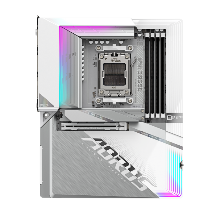 Matična ploča GIGABYTE AORUS B650E STEALTH ICE (Socket AM5, AMD B650, DDR5 SDRAM do 8000 MHz, USB-C 3.2 Gen 2x2/DisplayPort, 2.5 Gigabit Ethernet, Bluetooth 5.4, Wi-Fi 7)-11
